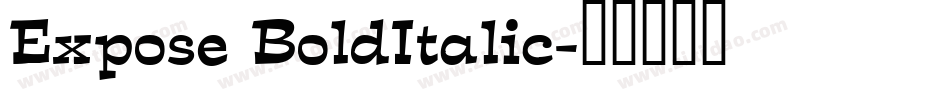 Expose BoldItalic字体转换